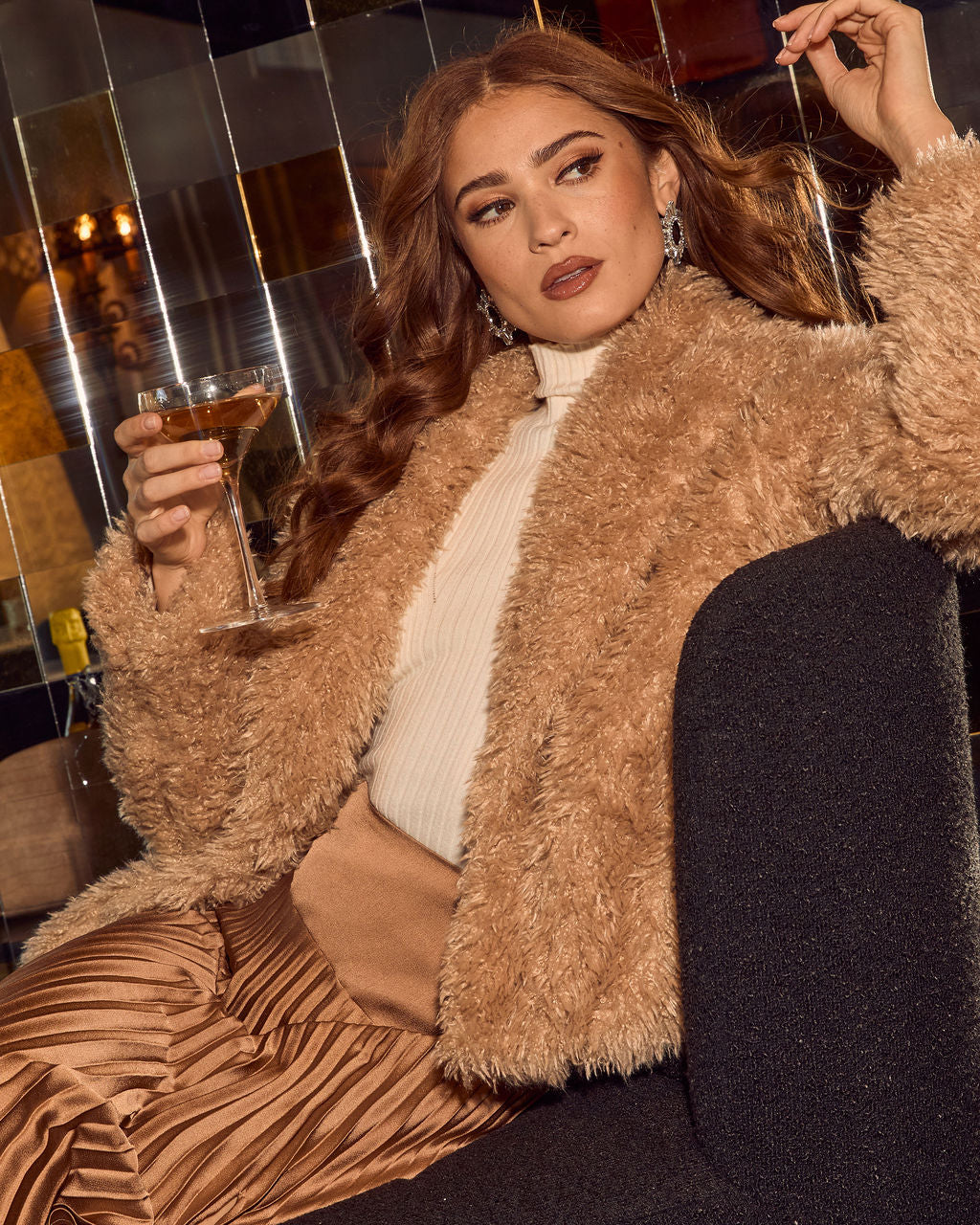 Luccia Faux Fur Jacket-Vogue Logic