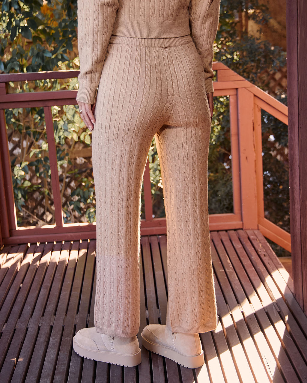 Tressel Cable Knit Pants-Vogue Logic