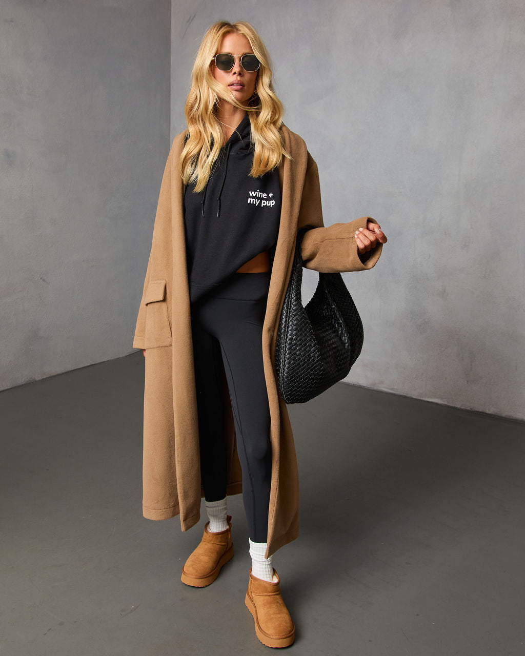 Wine And My Pup Graphic Sweatshirt-Vogue Logic