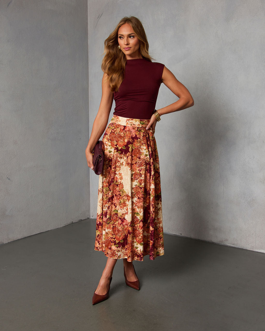 Bahia Bloom Printed Maxi Skirt-Vogue Logic