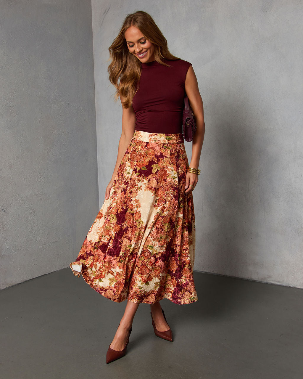 Bahia Bloom Printed Maxi Skirt-Vogue Logic