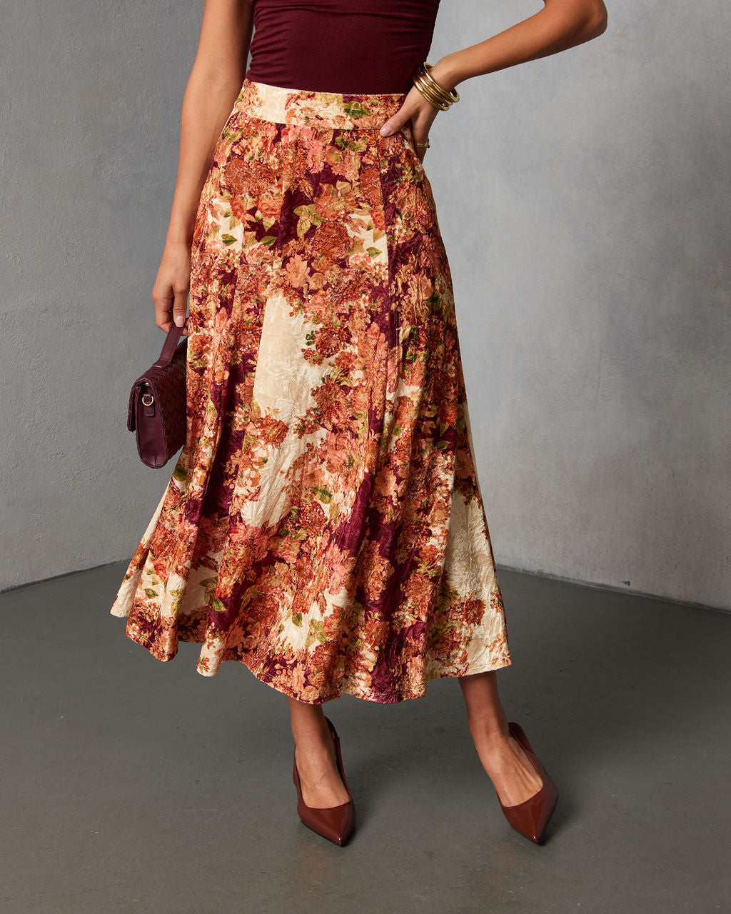 Bahia Bloom Printed Maxi Skirt-Vogue Logic