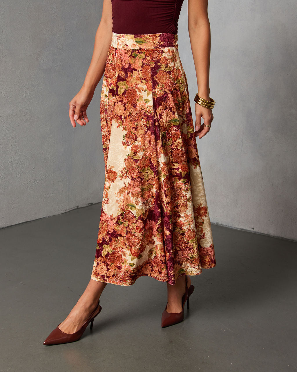 Bahia Bloom Printed Maxi Skirt-Vogue Logic