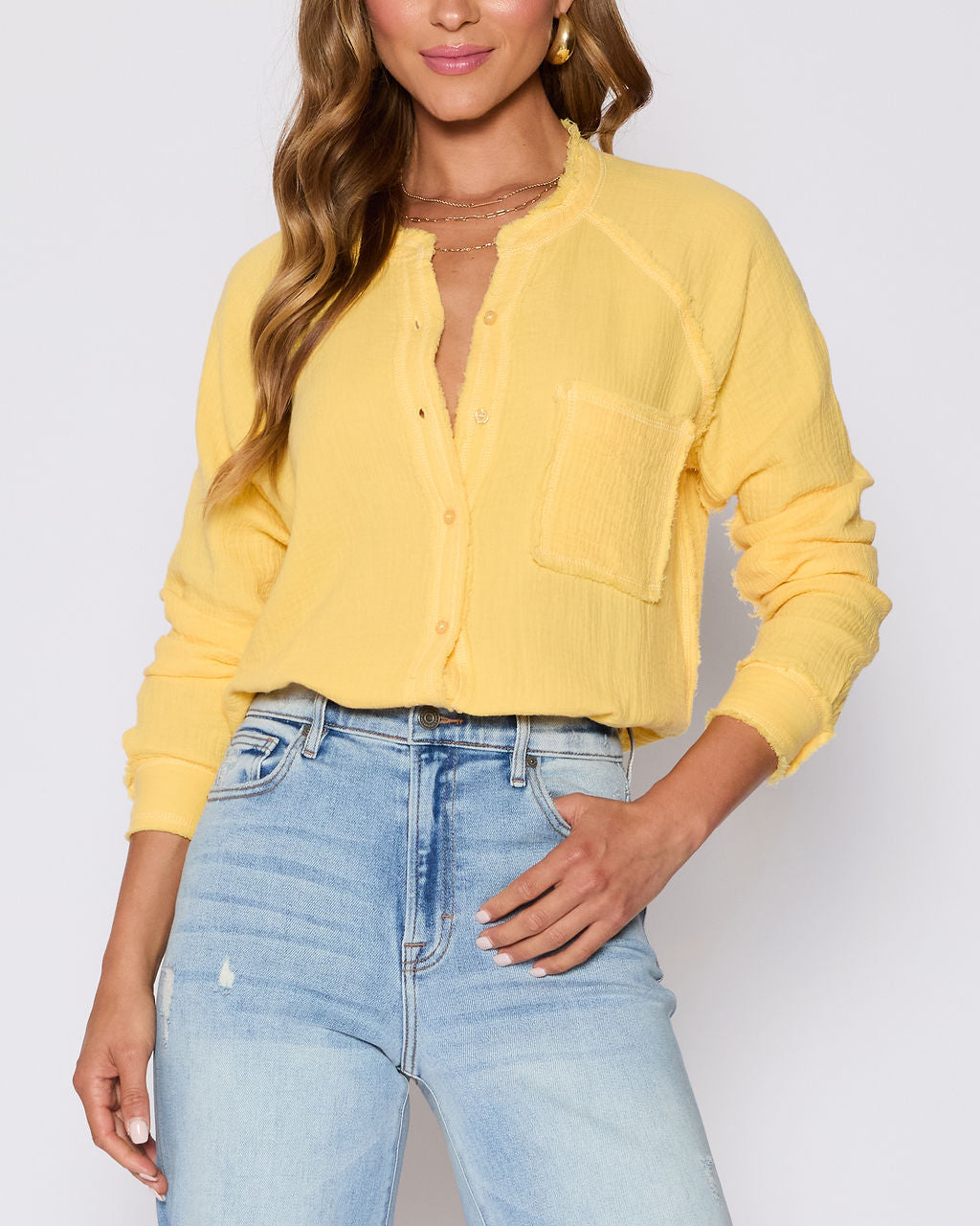 Summer Chill Cotton Button Down Top-Vogue Logic