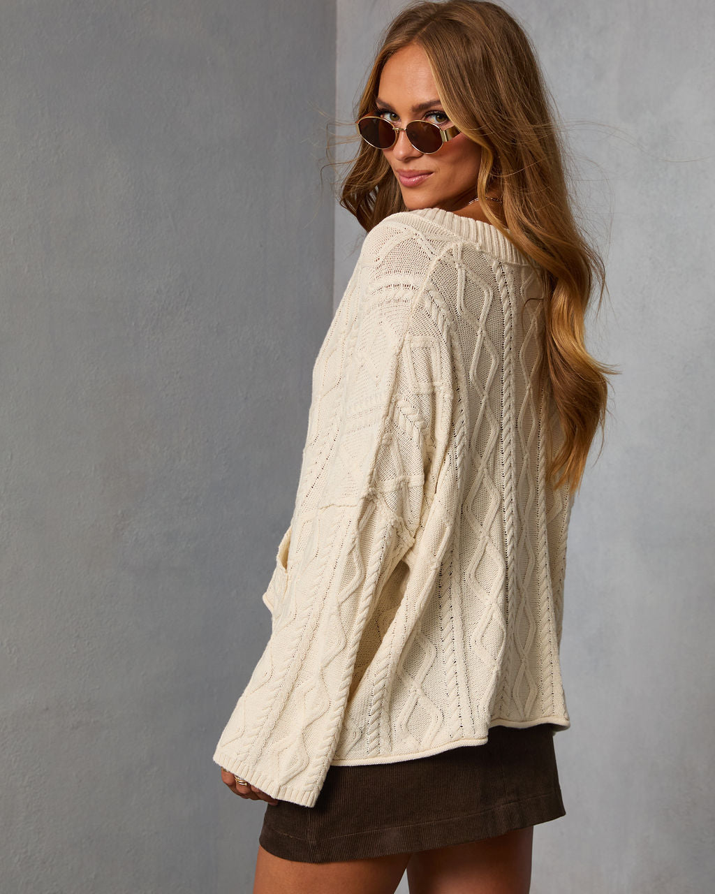 Ardina Cable Knit Cardigan-Vogue Logic