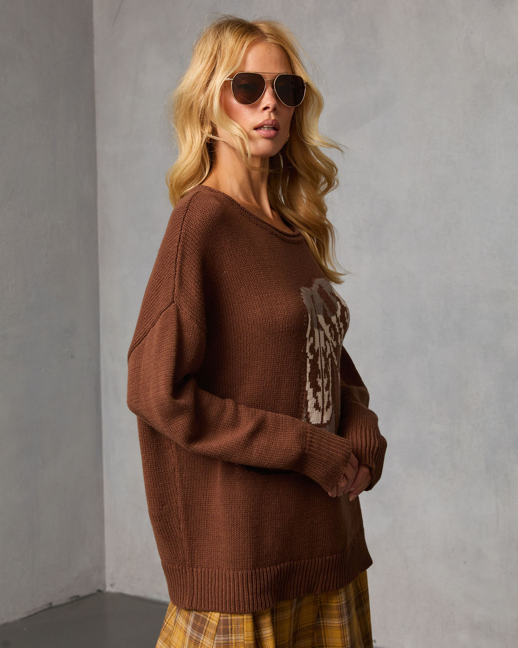 Saddle Stitch Cowboy Boots Sweater-Vogue Logic