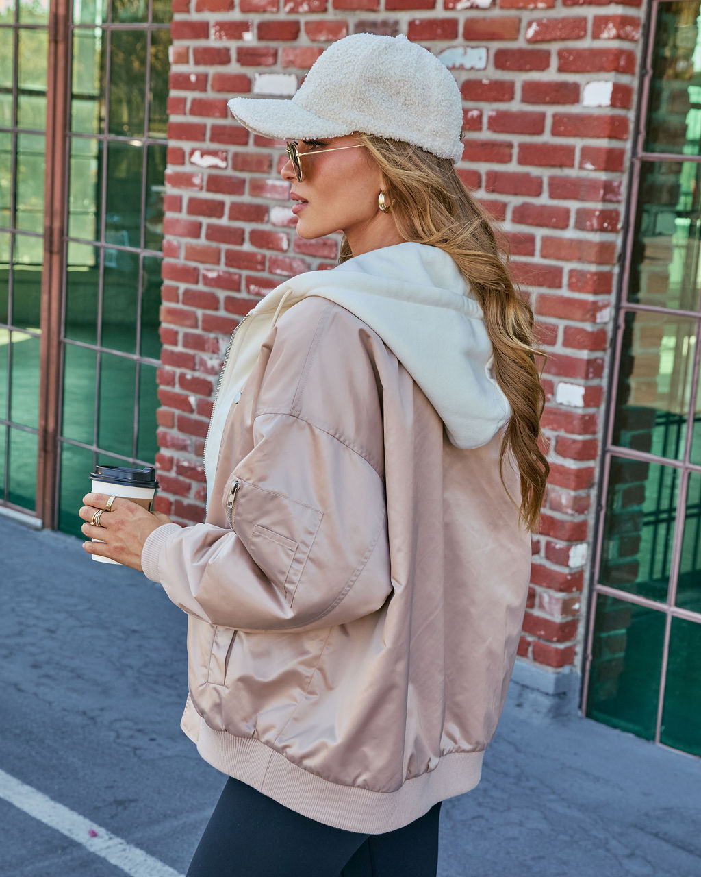 Campus Oversized Hooded Bomber Jacket-Vogue Logic