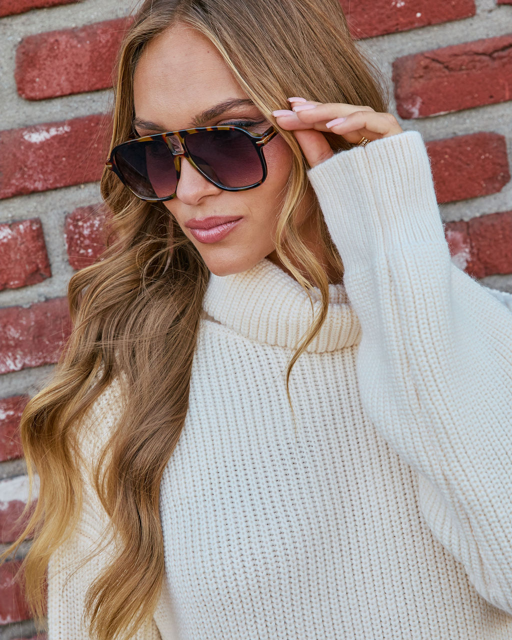 Capriana Large Tortoise Aviator Sunglasses-Vogue Logic