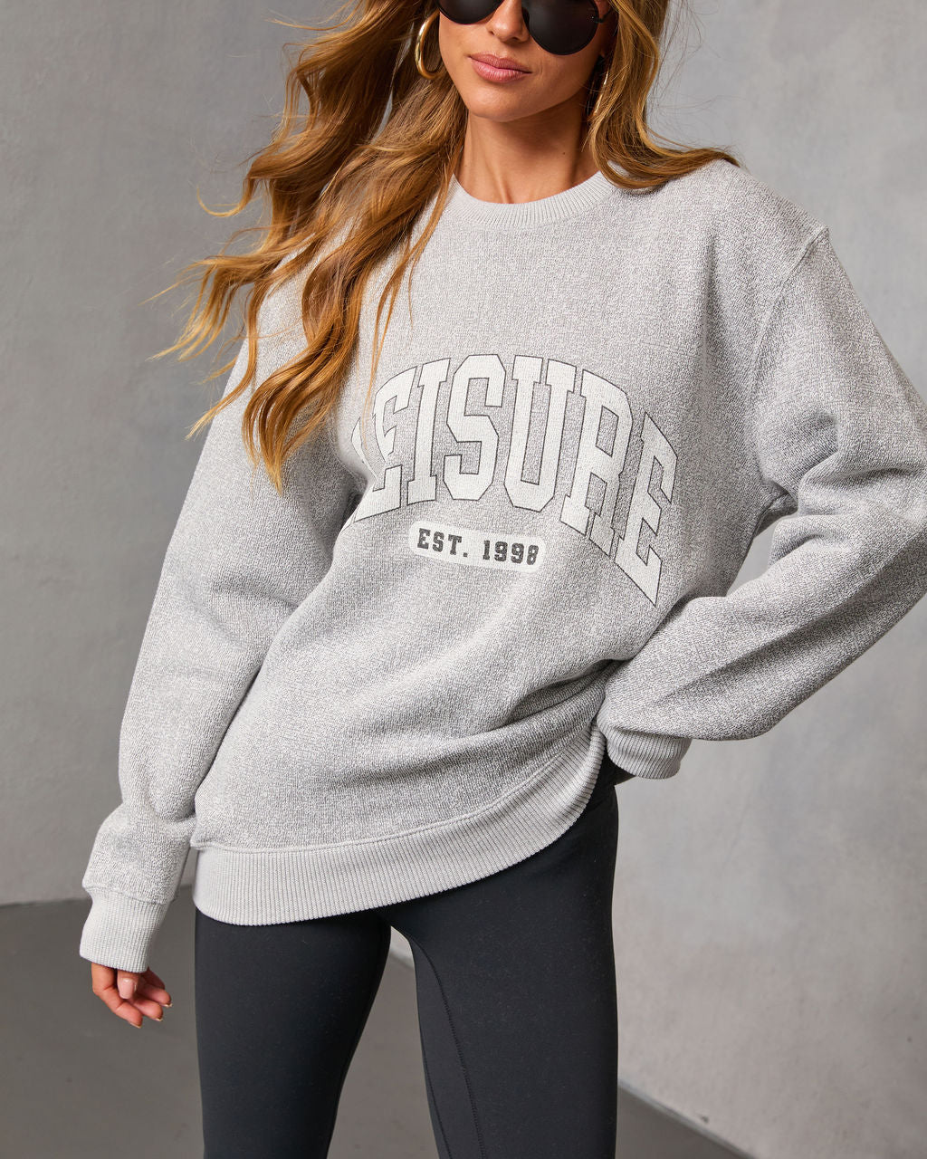 Leisure Mode Graphic Sweatshirt-Vogue Logic