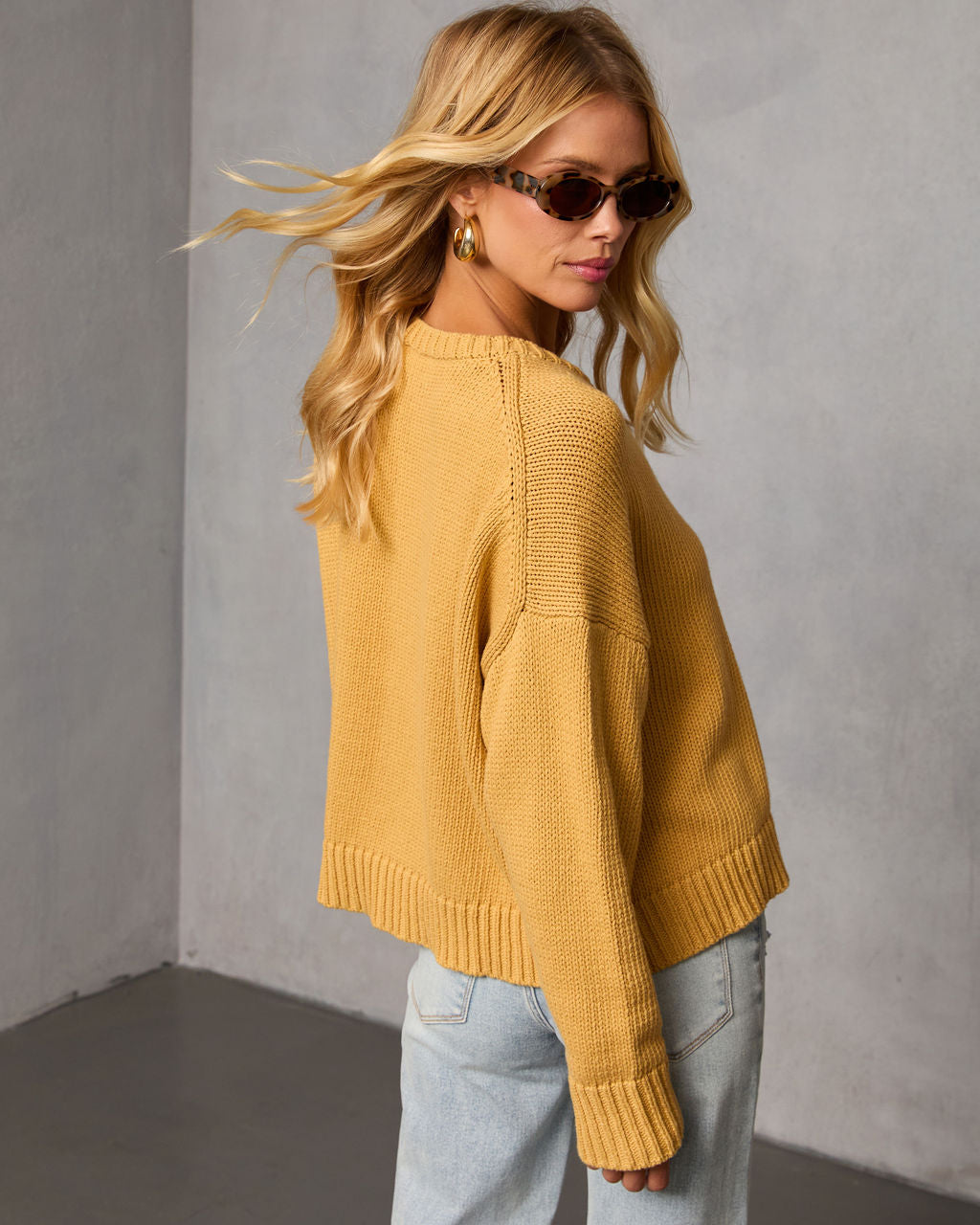 Bilos Relaxed Ribbed Knit Sweater-Vogue Logic