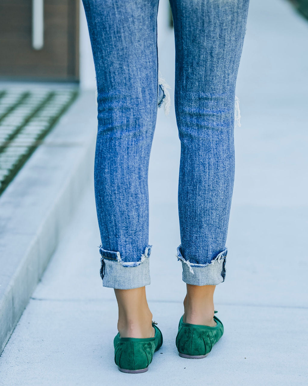 Vanderpump Embellished Faux Suede Flats-Vogue Logic