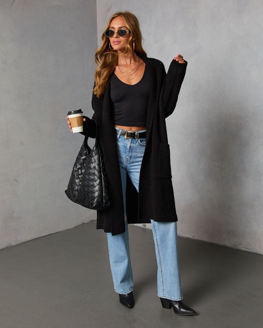 Homebound Knit Duster Cardigan-Vogue Logic
