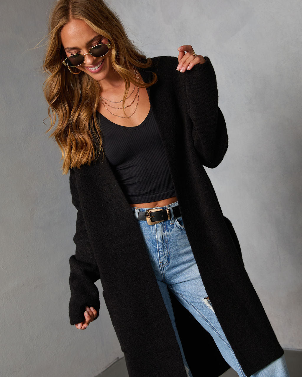 Homebound Knit Duster Cardigan-Vogue Logic