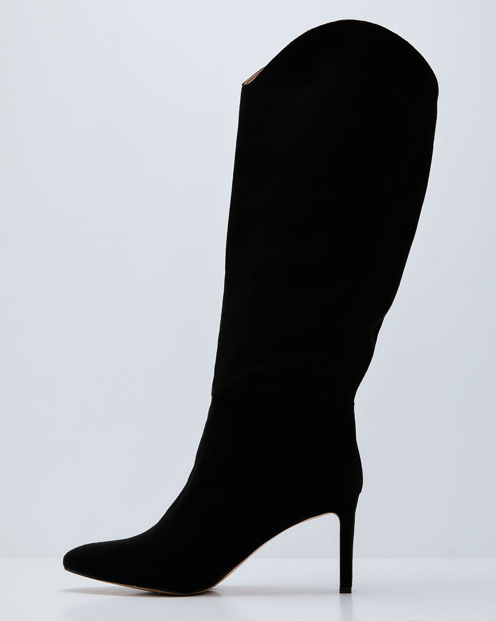 Honeyed Haze Suede Knee High Boots-Vogue Logic
