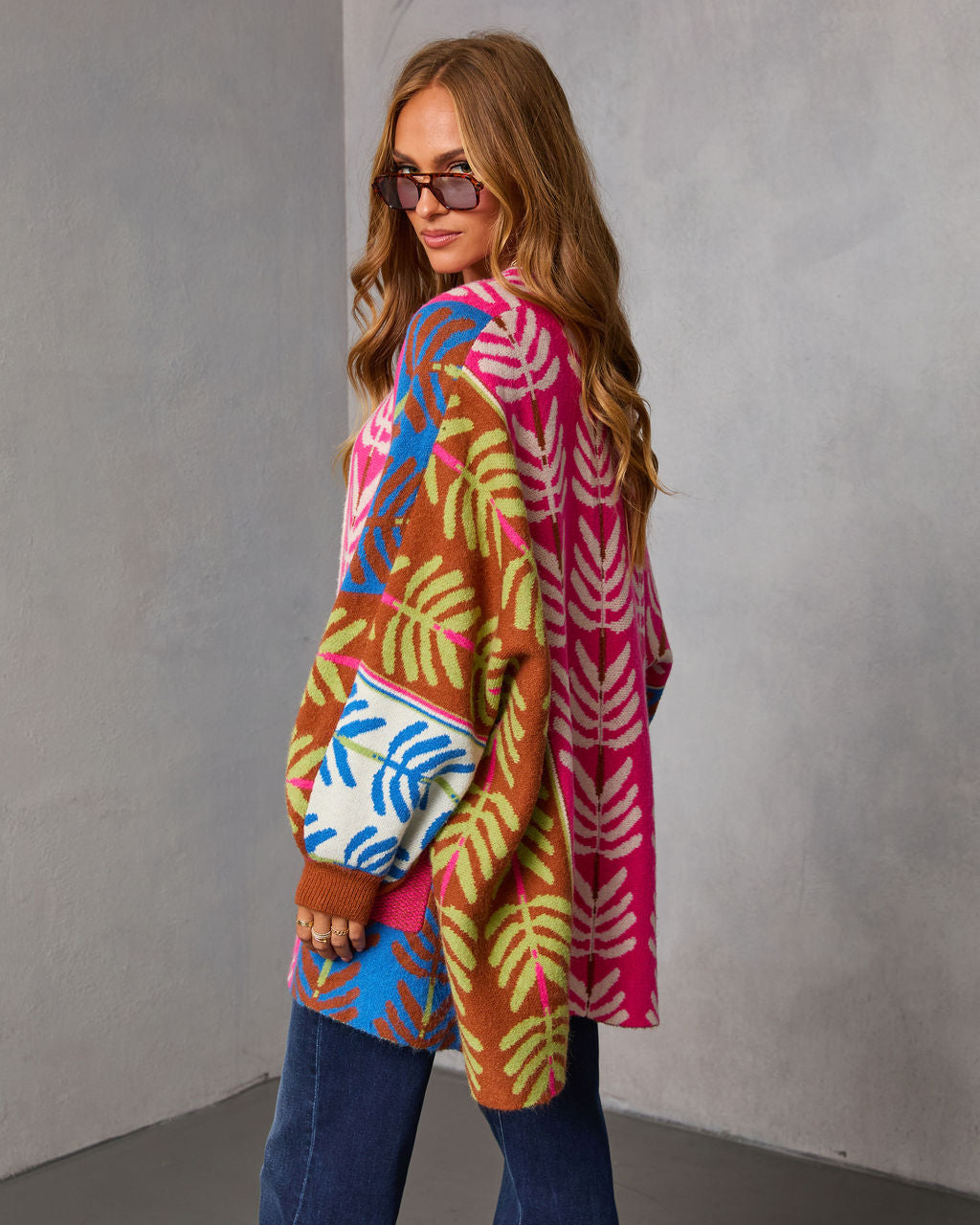 Gildelle Multi Color Print Cardigan-Vogue Logic