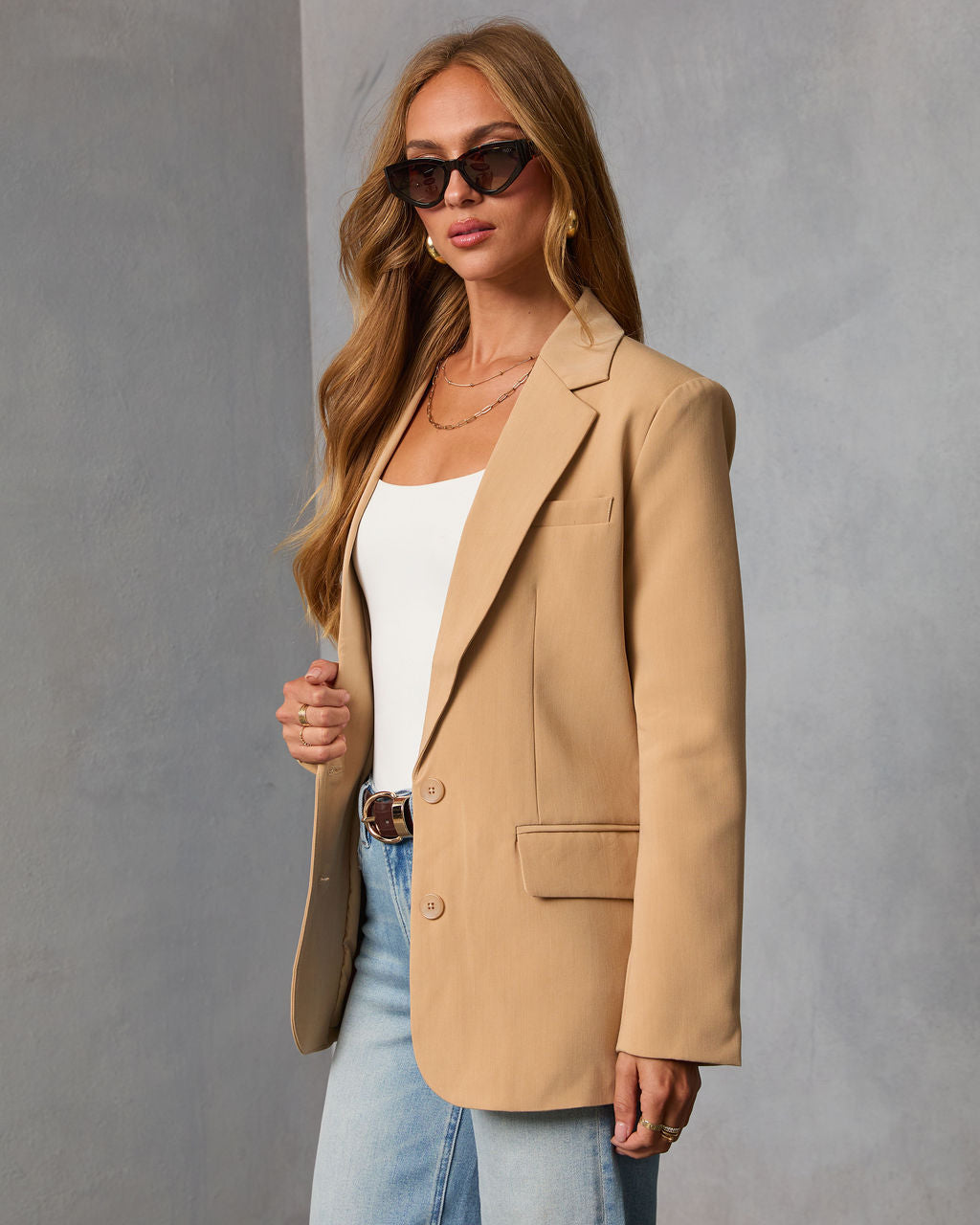 Maple Mirage Oversized Blazer-Vogue Logic