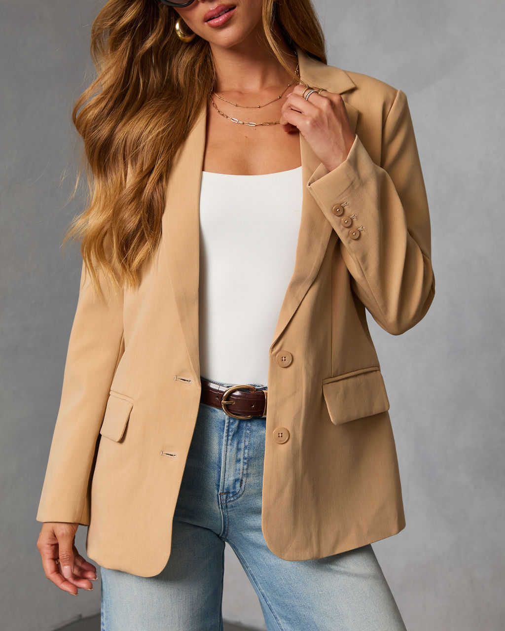 Maple Mirage Oversized Blazer-Vogue Logic