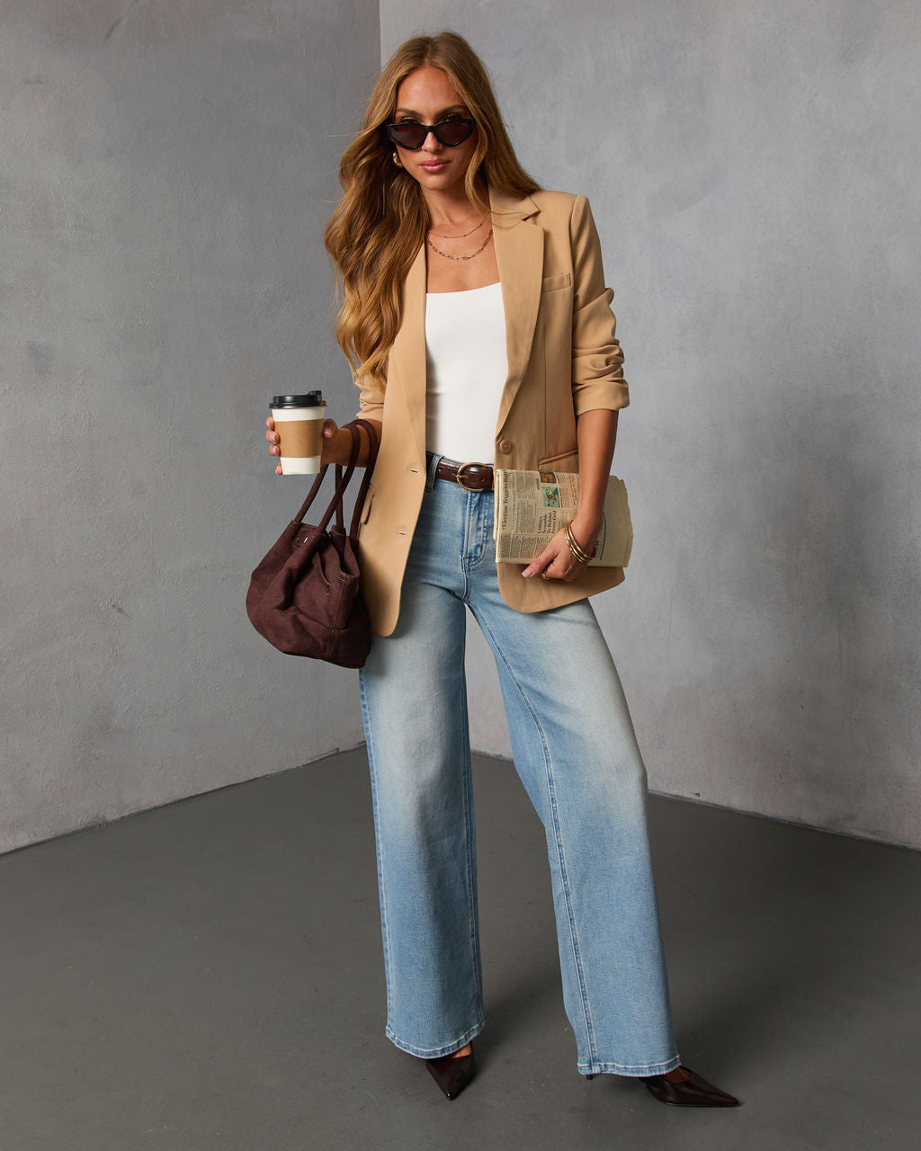 Maple Mirage Oversized Blazer-Vogue Logic