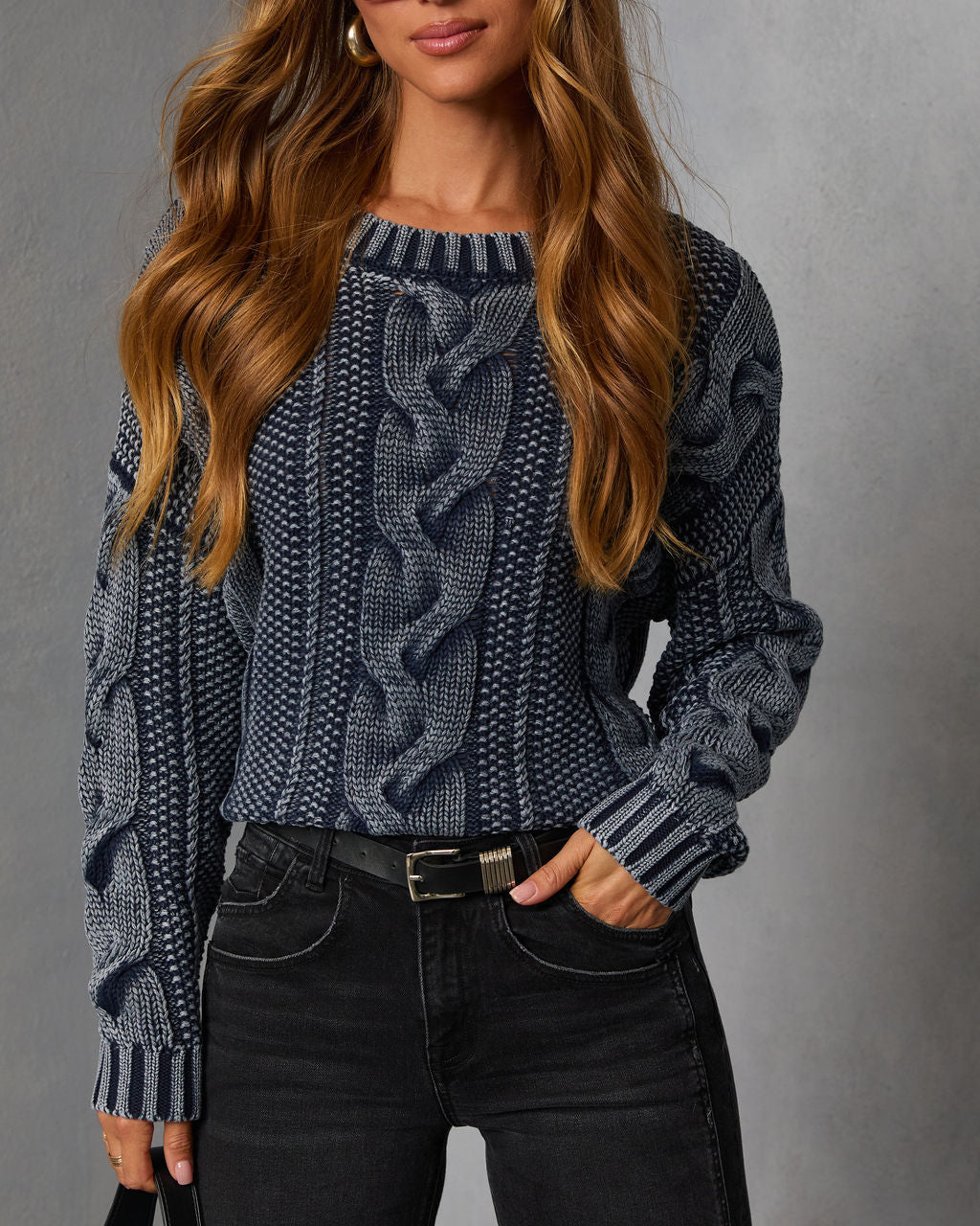 Annamarie Cable Knit Sweater-Vogue Logic