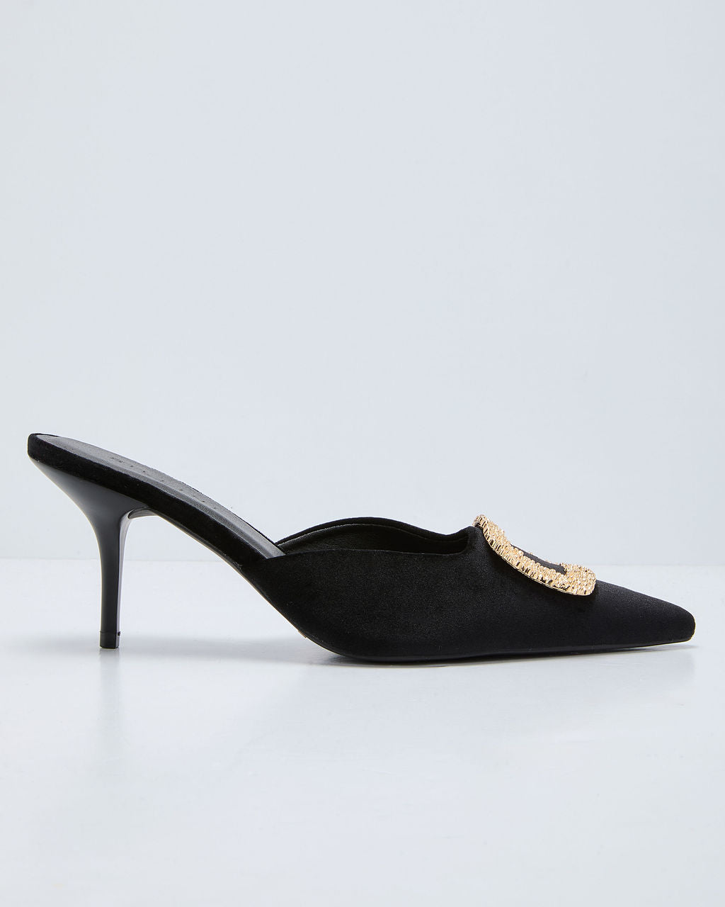Whinnie Metal Hardware Velvet Mule-Vogue Logic