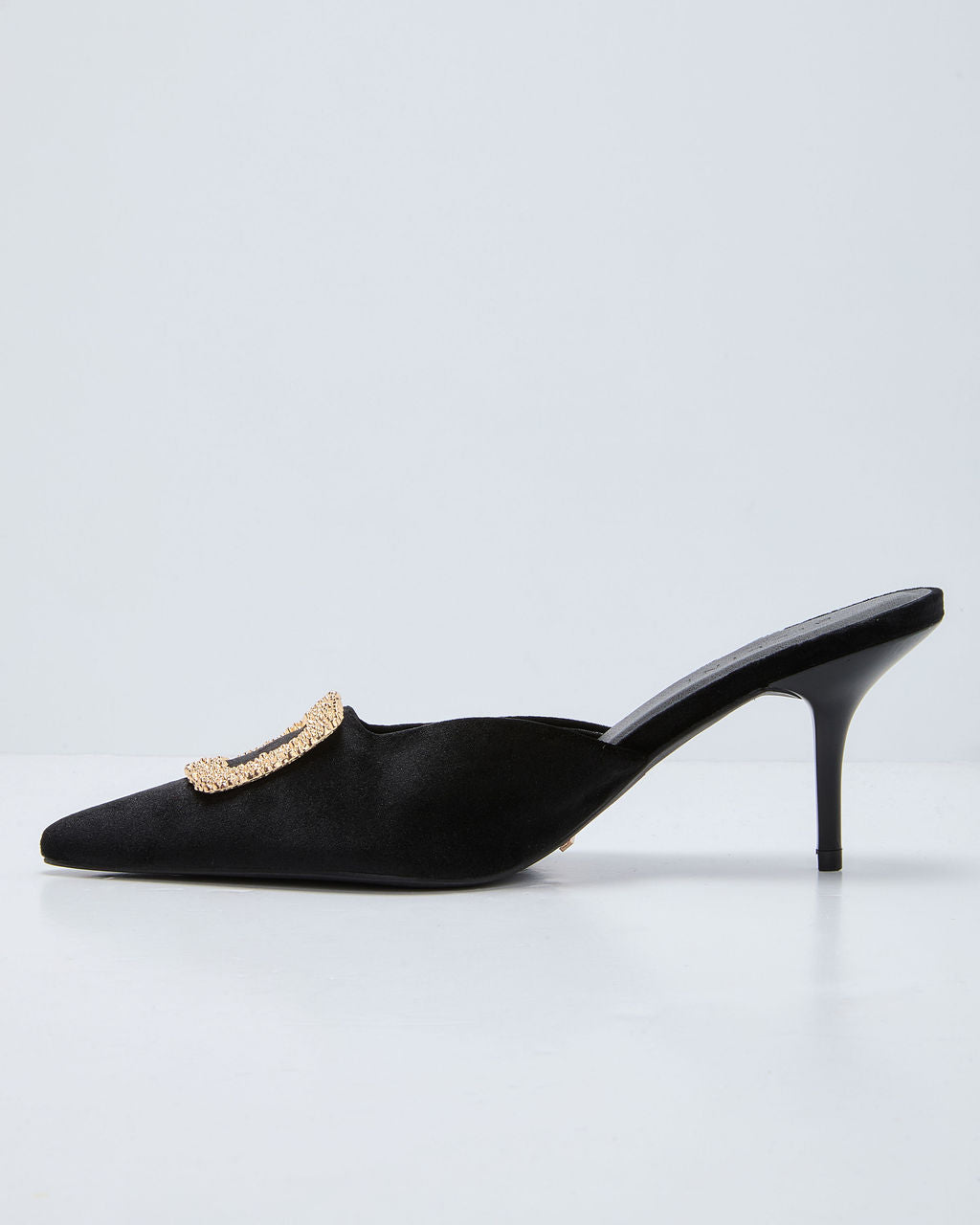 Whinnie Metal Hardware Velvet Mule-Vogue Logic