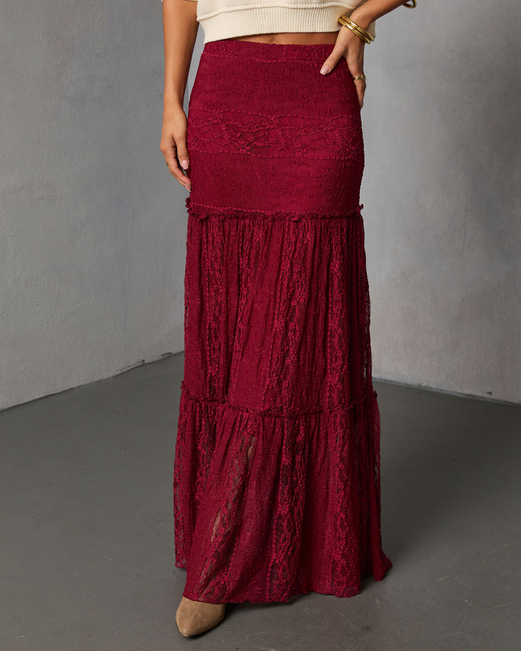 Alene Lace Maxi Skirt-Vogue Logic