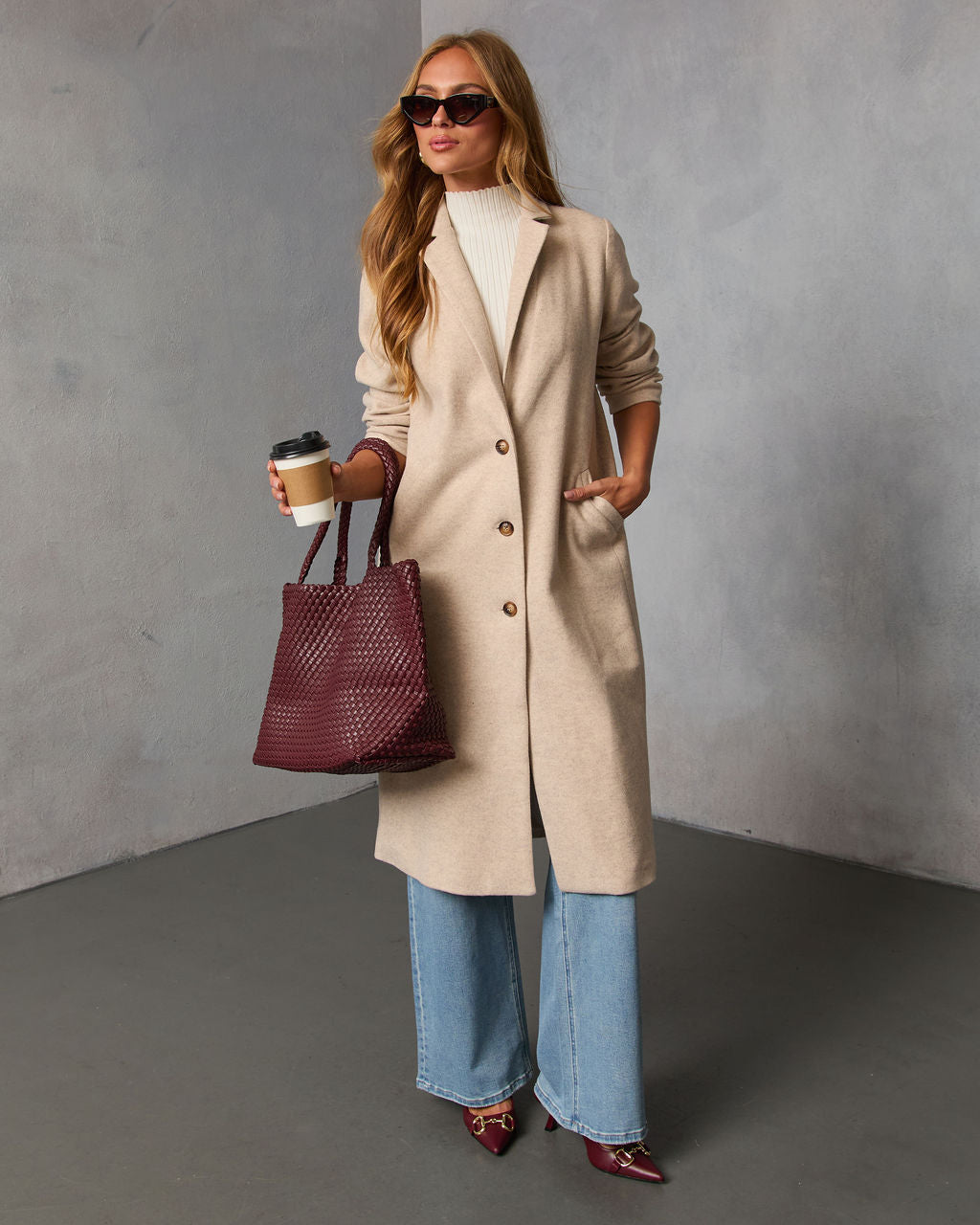 Breezy City Fall Pocketed Coat-Vogue Logic