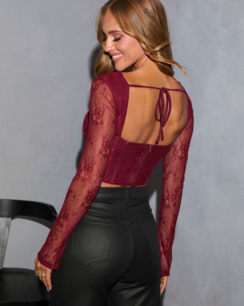 Heart Eyes Lace Corset Top-Vogue Logic