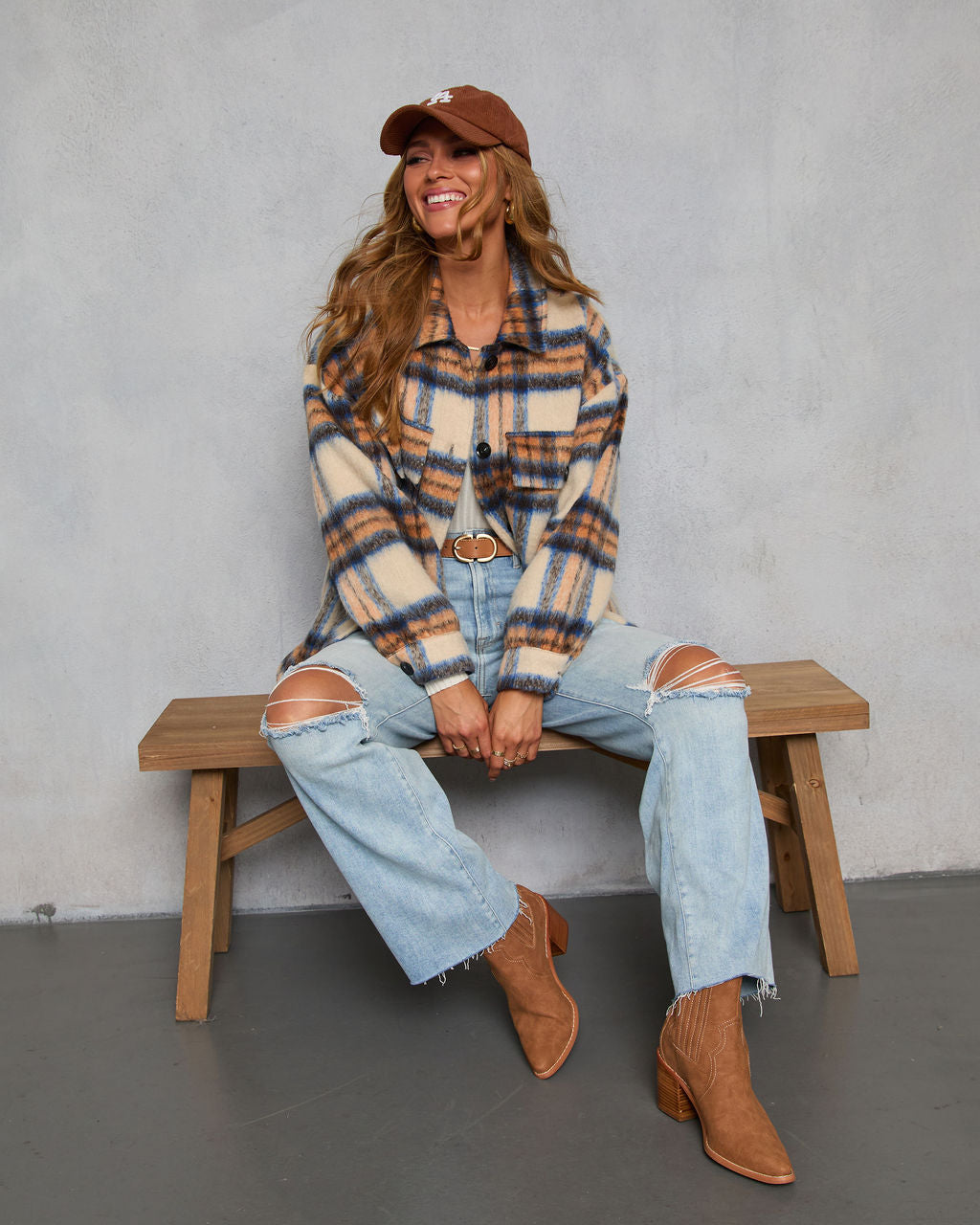 Haystack Heavyweight Plaid Jacket-Vogue Logic