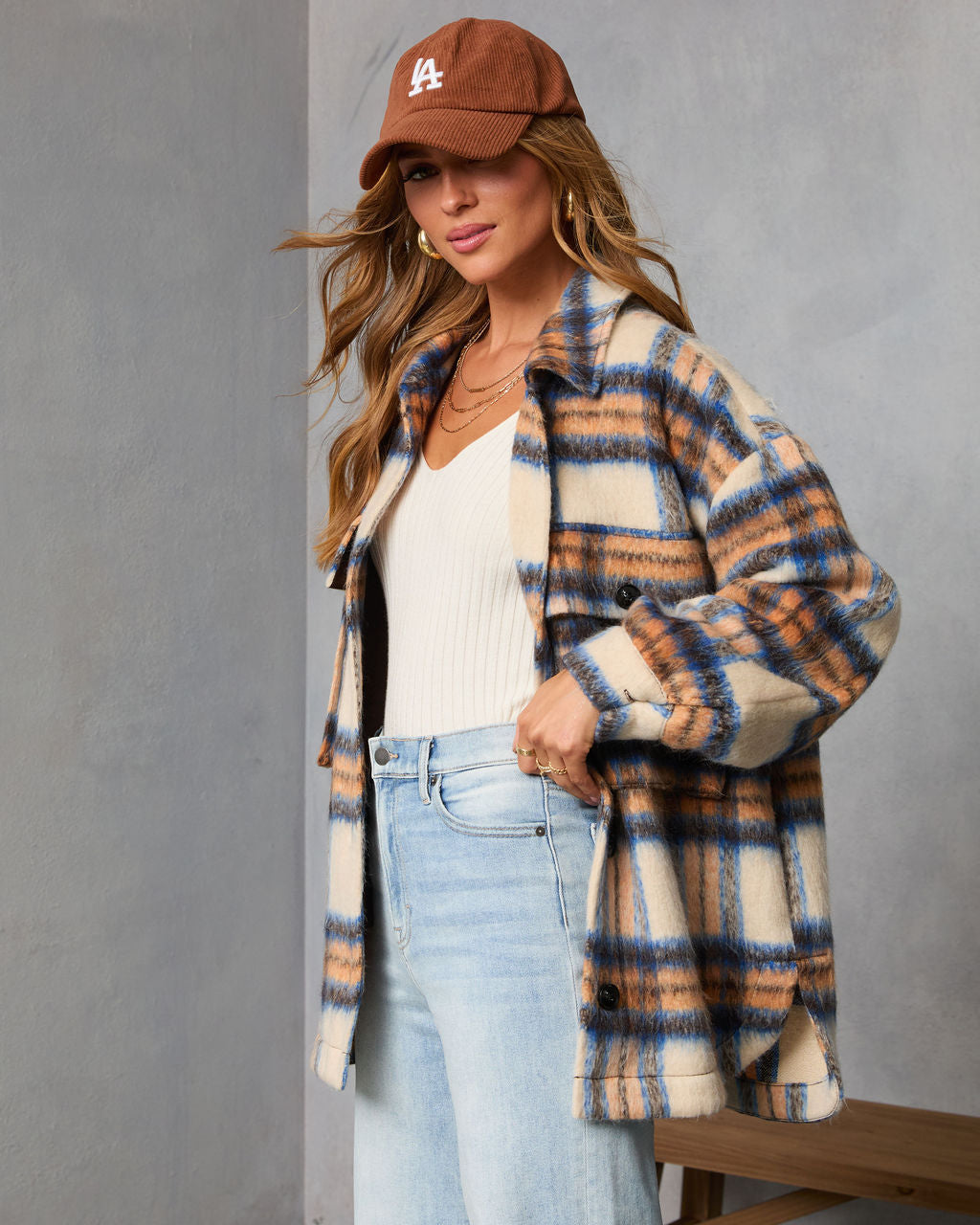 Haystack Heavyweight Plaid Jacket-Vogue Logic