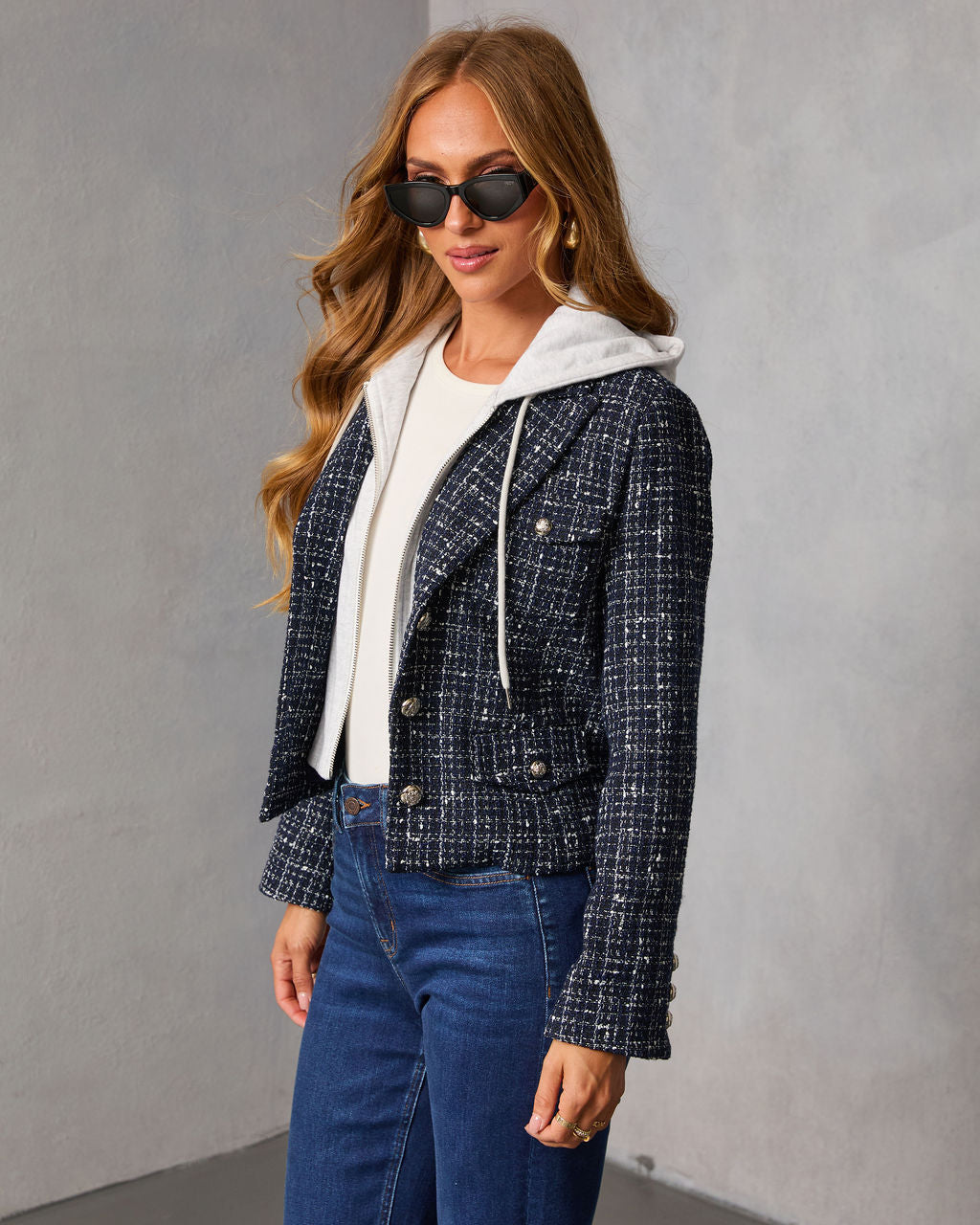 Varnelle Tweed Twofer Blazer-Vogue Logic