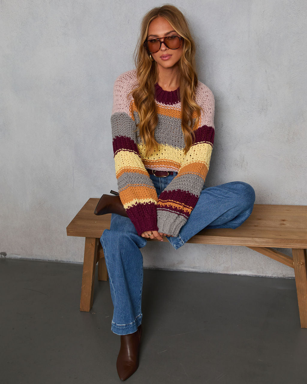 Harvest Feels Cropped Knit Sweater-Vogue Logic