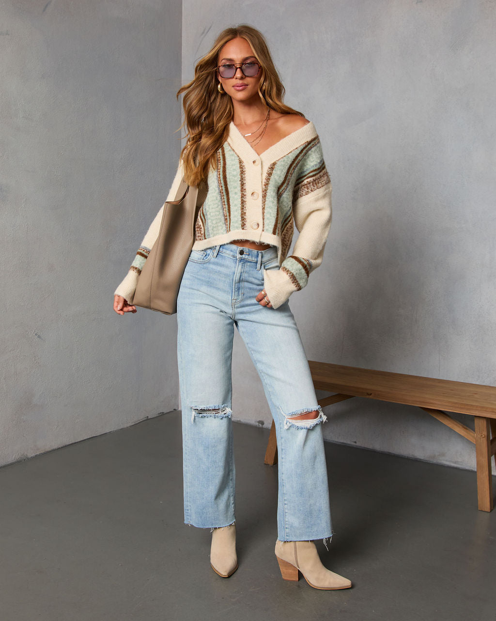 Emberglow Colorblock Cardigan-Vogue Logic