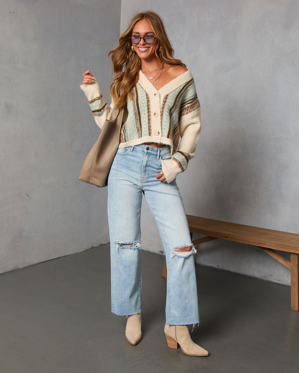 Emberglow Colorblock Cardigan-Vogue Logic