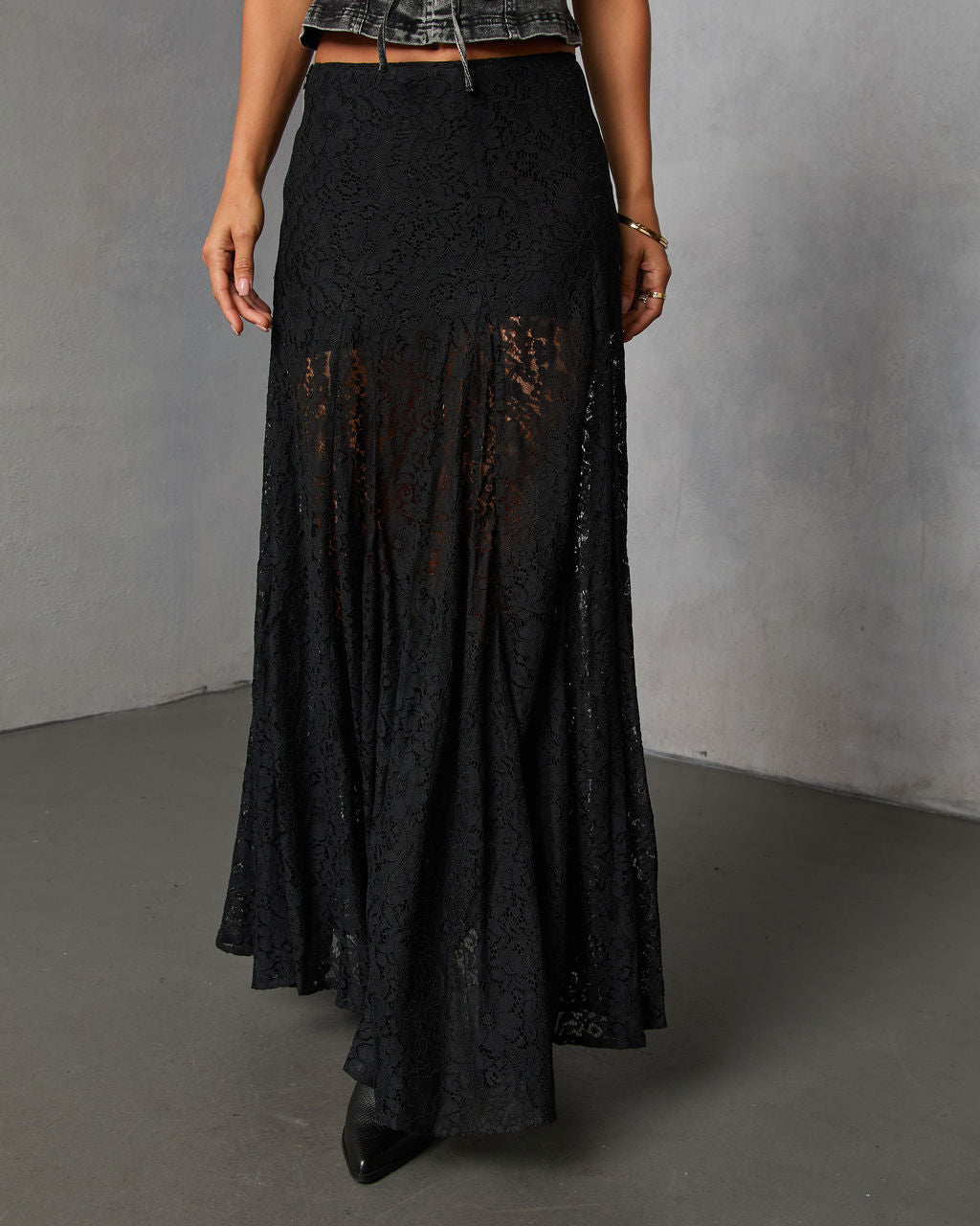 Moss Moon Lace Maxi Skirt-Vogue Logic