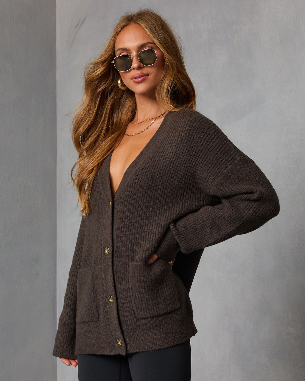 Warm Latte Oversized Cardigan-Vogue Logic