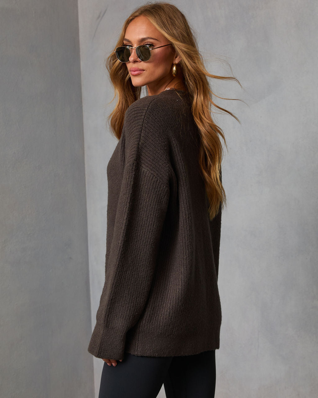 Warm Latte Oversized Cardigan-Vogue Logic