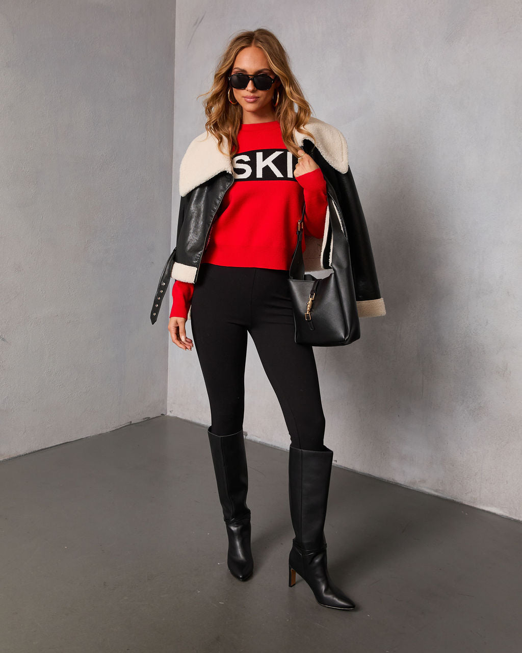 Ski Mode Graphic Knit Sweater-Vogue Logic