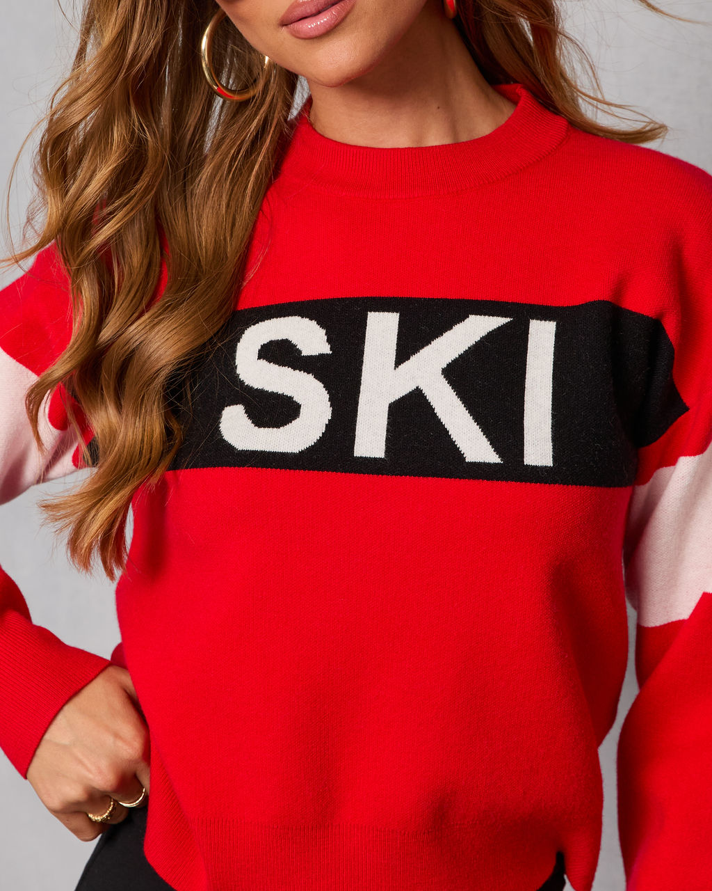 Ski Mode Graphic Knit Sweater-Vogue Logic