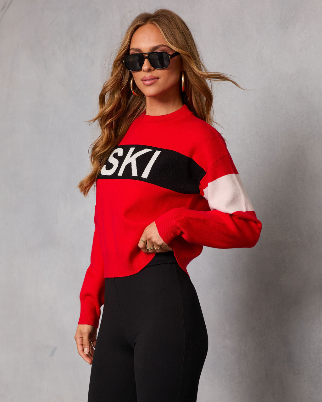 Ski Mode Graphic Knit Sweater-Vogue Logic