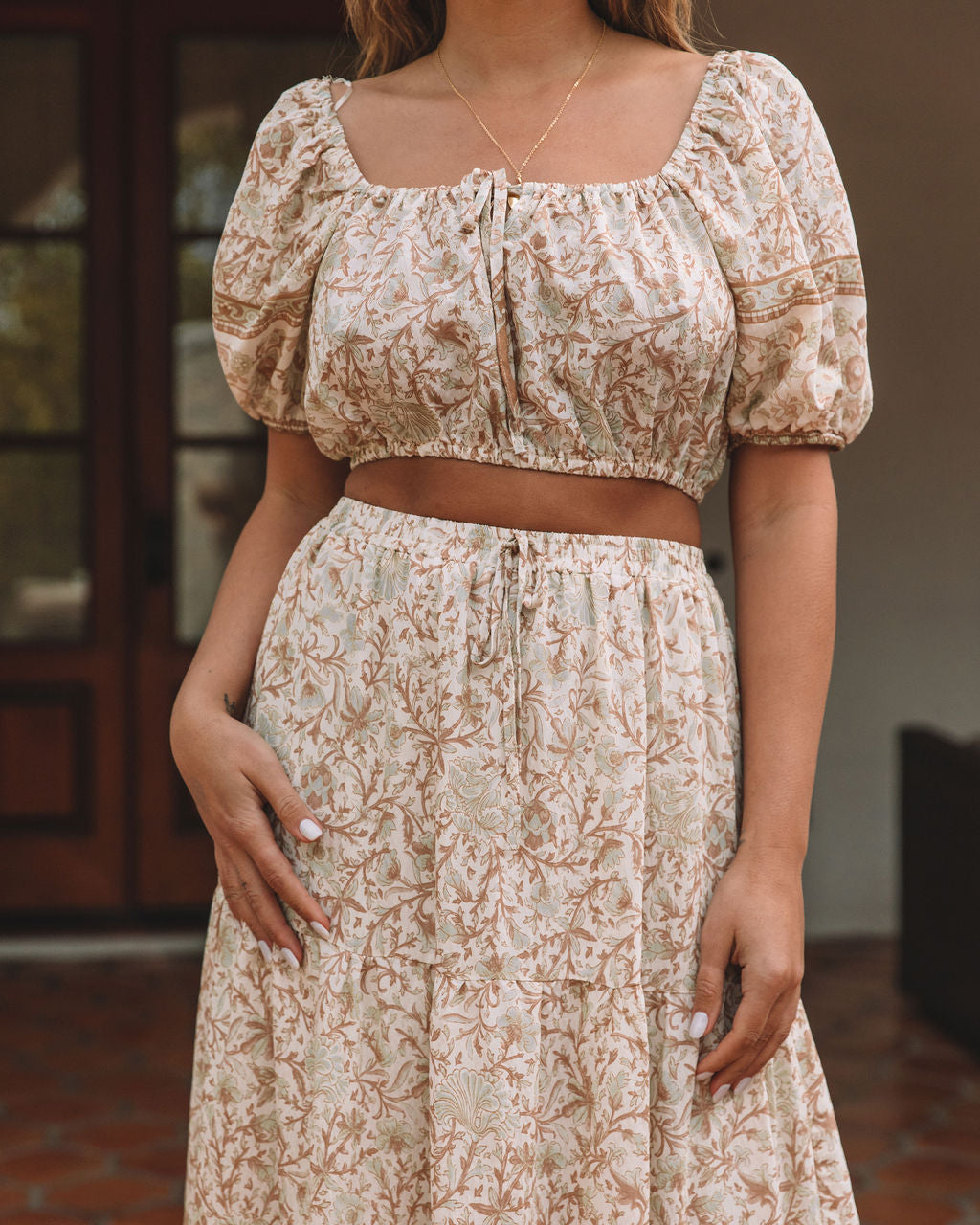 Adela Floral Crop Top-Vogue Logic