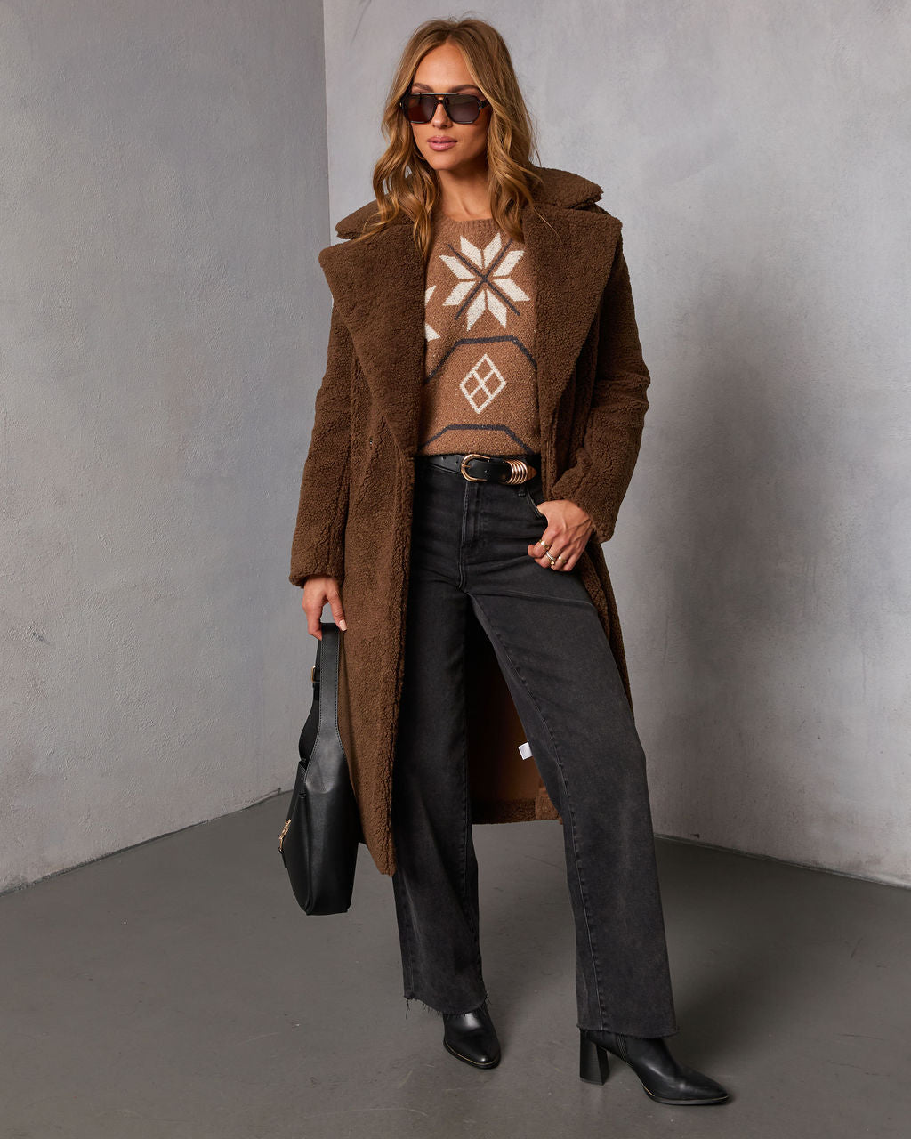 Ice Whisper Knit Fair Isle Snowflake Sweater-Vogue Logic