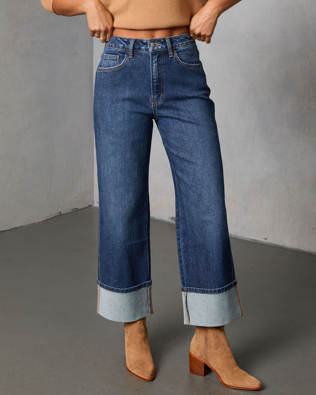 Ashland Stretch Super High Rise Straight Jeans-Vogue Logic