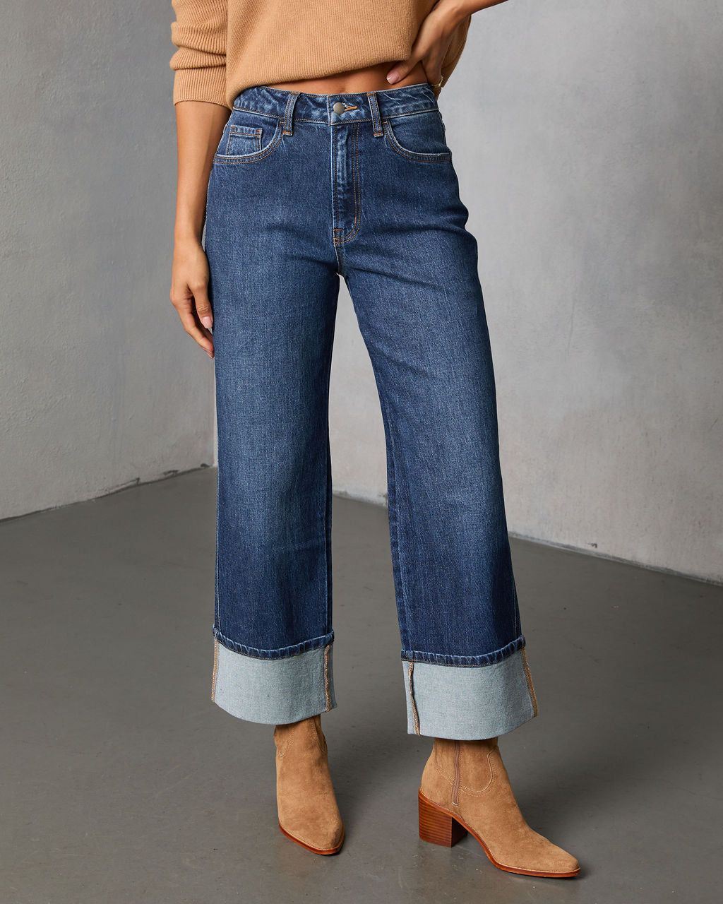 Ashland Stretch Super High Rise Straight Jeans-Vogue Logic