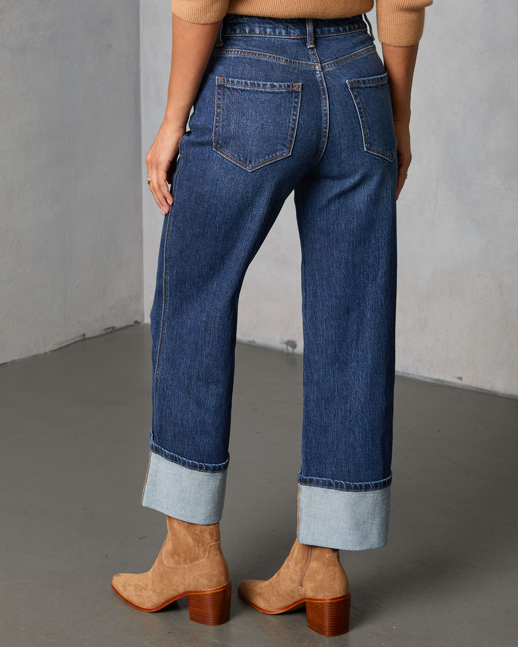 Ashland Stretch Super High Rise Straight Jeans-Vogue Logic