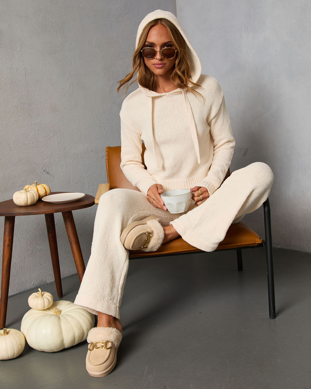 Autumn Snuggle High Rise Straight Leg Knit Pants-Vogue Logic