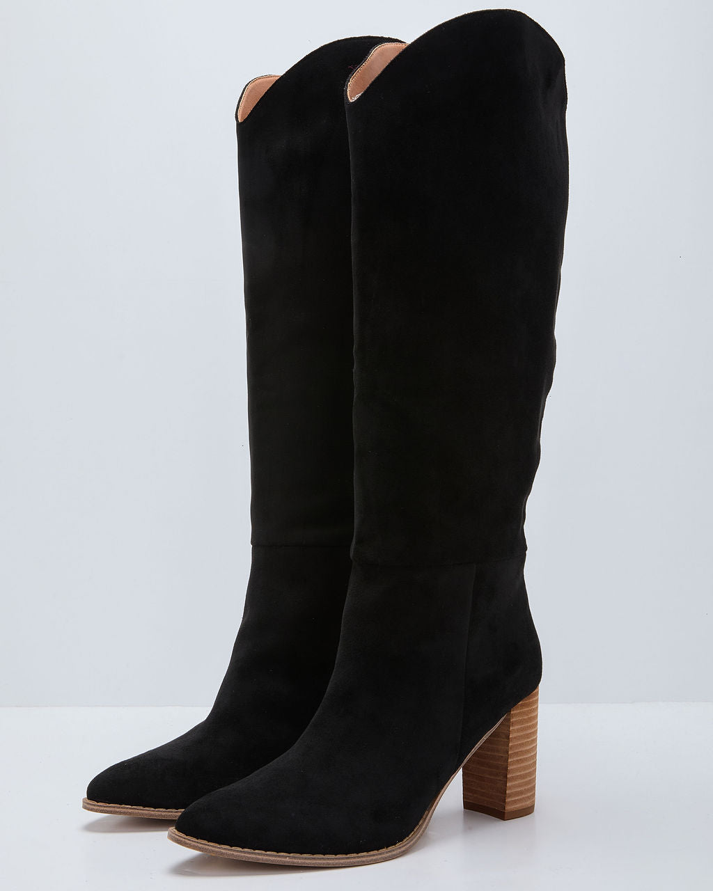 Wilison Faux Suede Knee High Boots-Vogue Logic