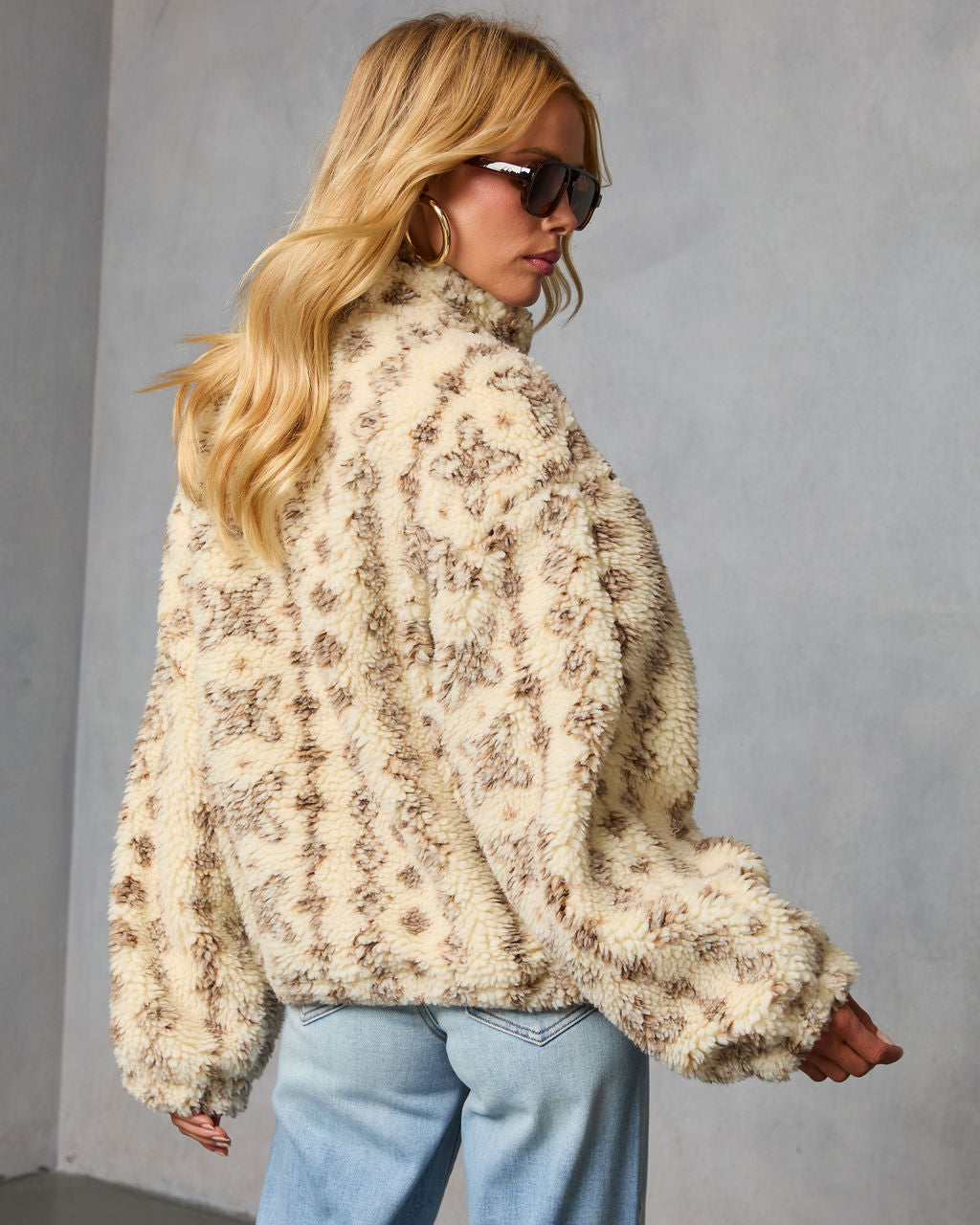 Bramble Fair Isle Print Fleece Jacket-Vogue Logic