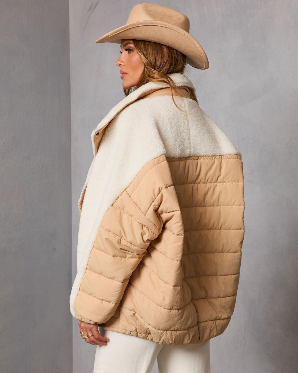 Malrin Sherpa Lined Contrast Puffer Coat-Vogue Logic