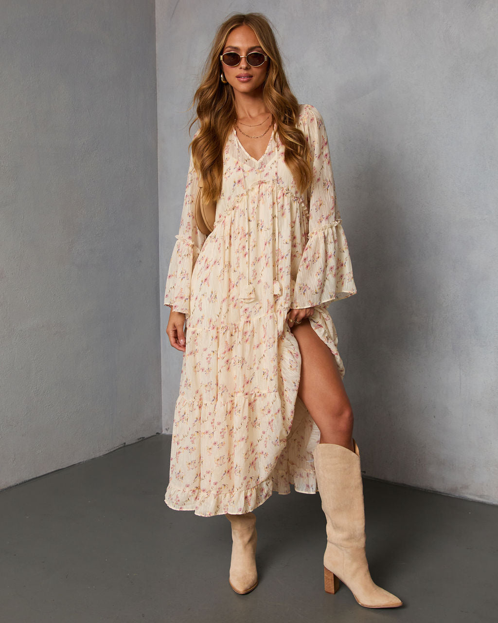 Amber Drift Printed Maxi Dress-Vogue Logic